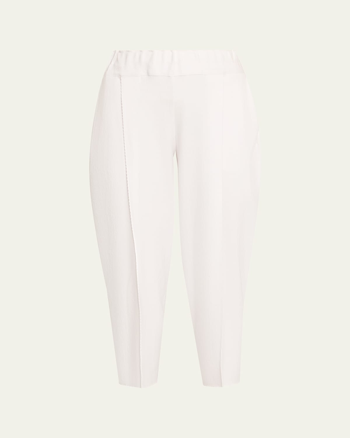 Issey Miyake Campagne Cropped Pants In White
