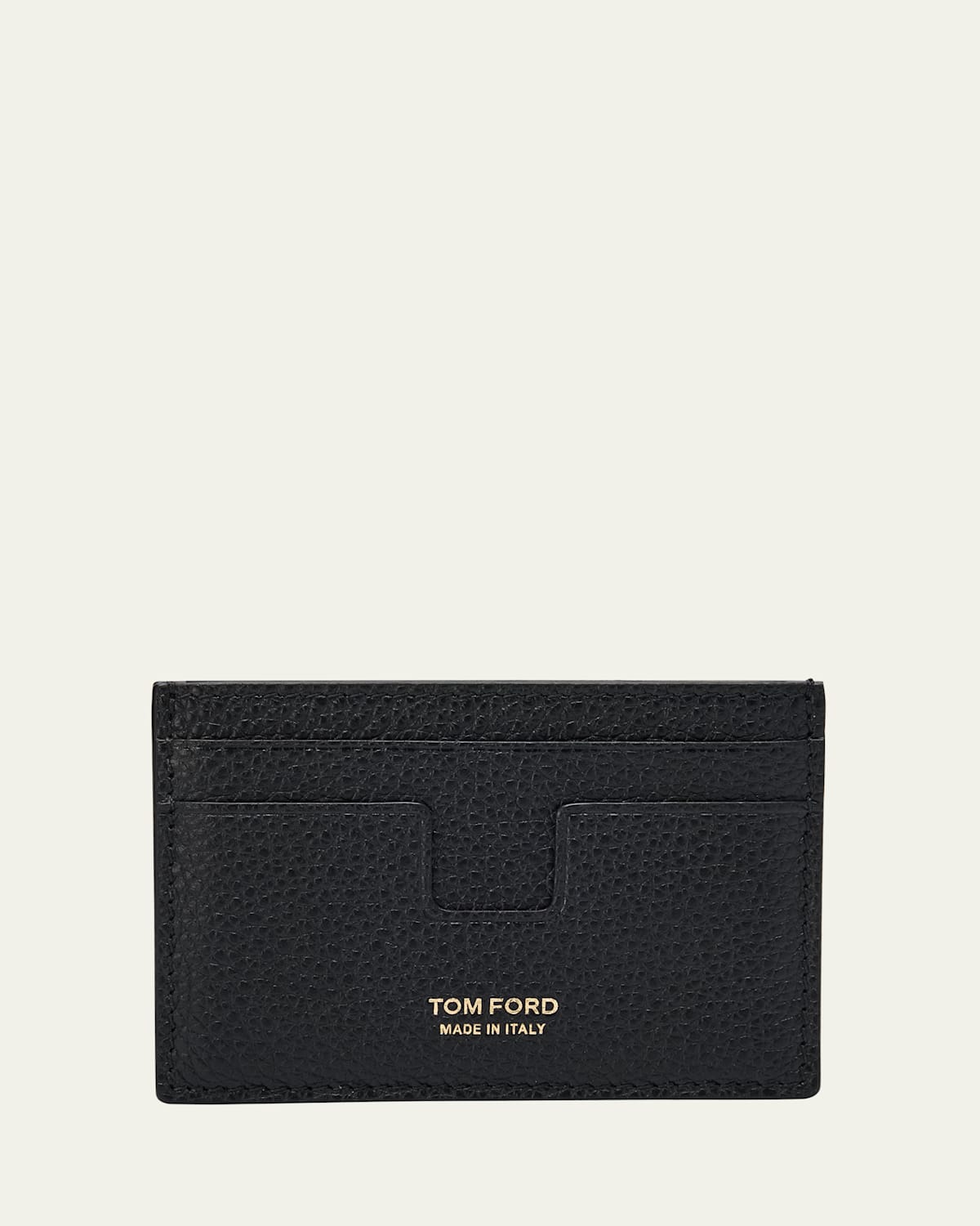 Tom Ford Men's Grained Leather Money Clip Card Case