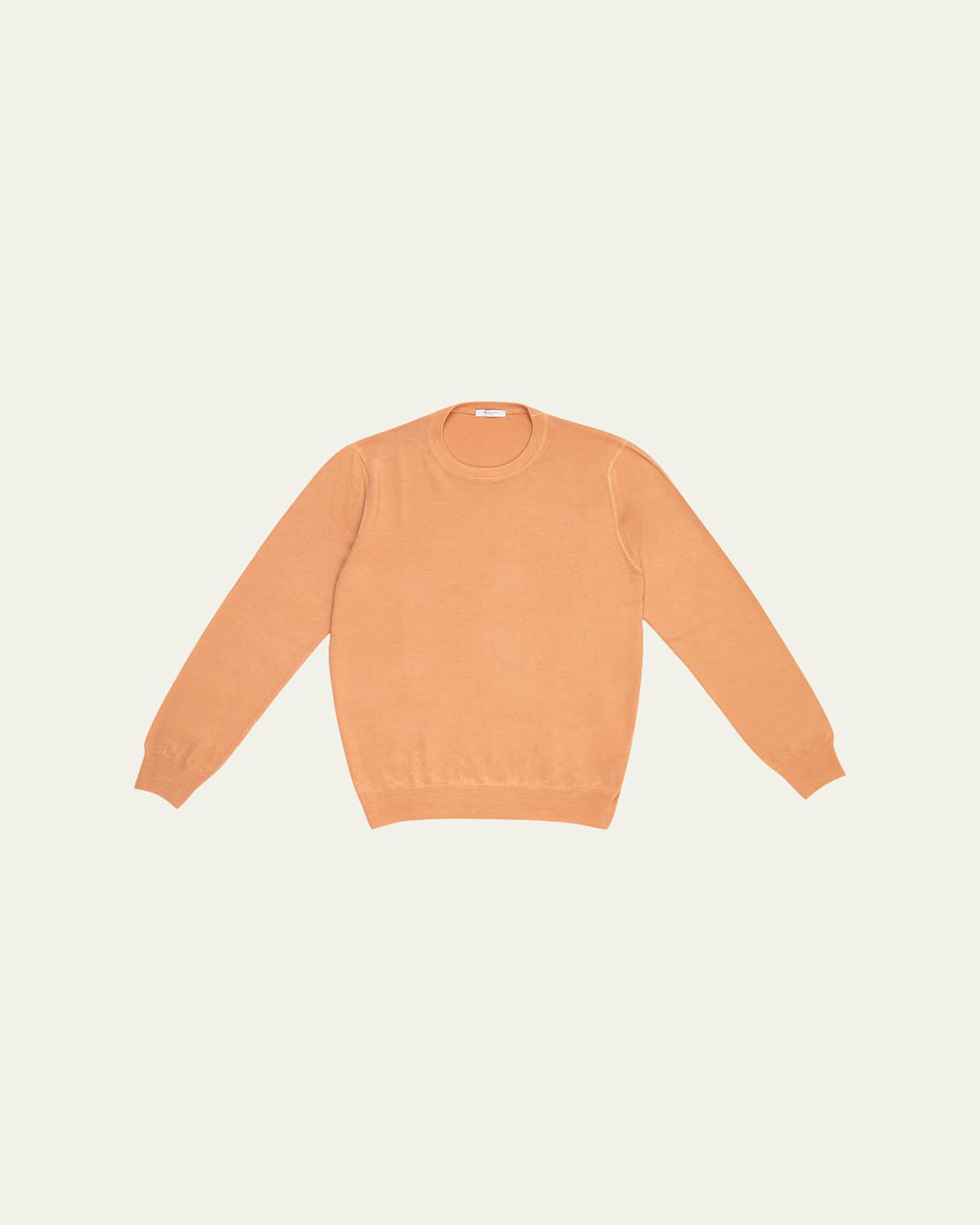 Boglioli Men's Virgin Wool Solid Crewneck Sweater | Thumbnail 4 Boglioli Men's Virgin Wool Solid Crewneck Sweater | Thumbnail 4
