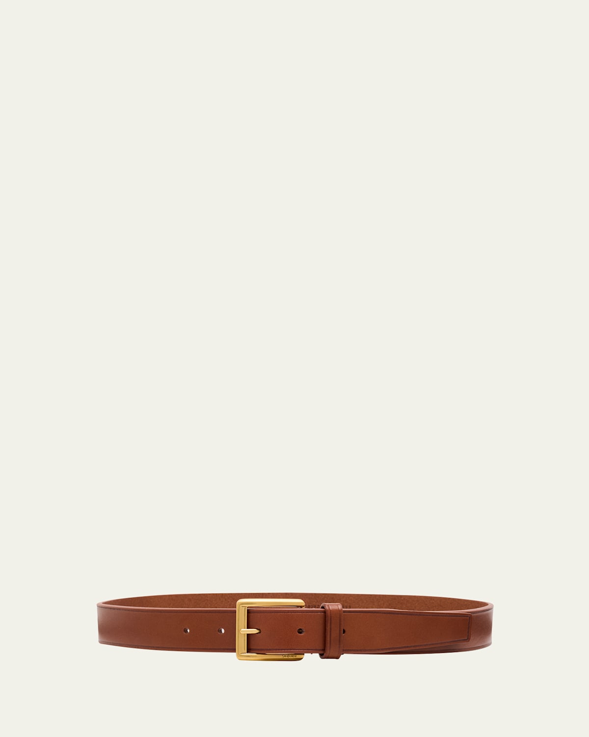 Saint Laurent Minimal Leather Belt In Gray