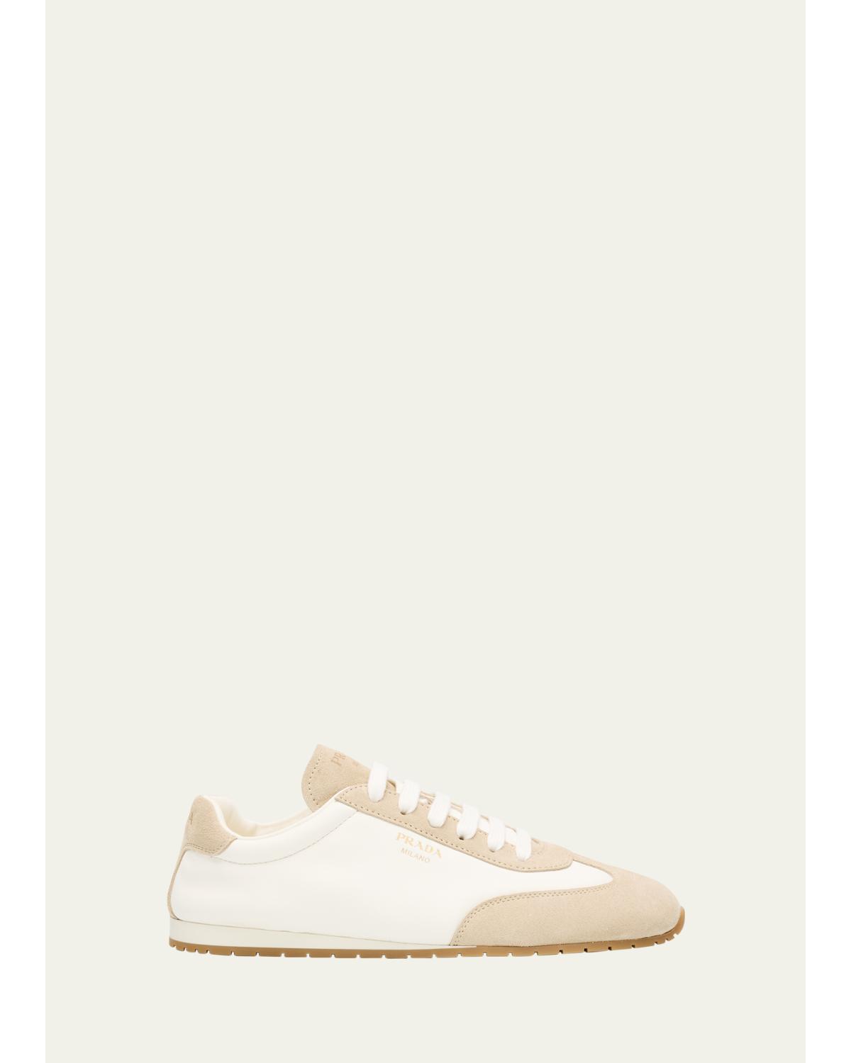 And Leather Low-Top Sneakers