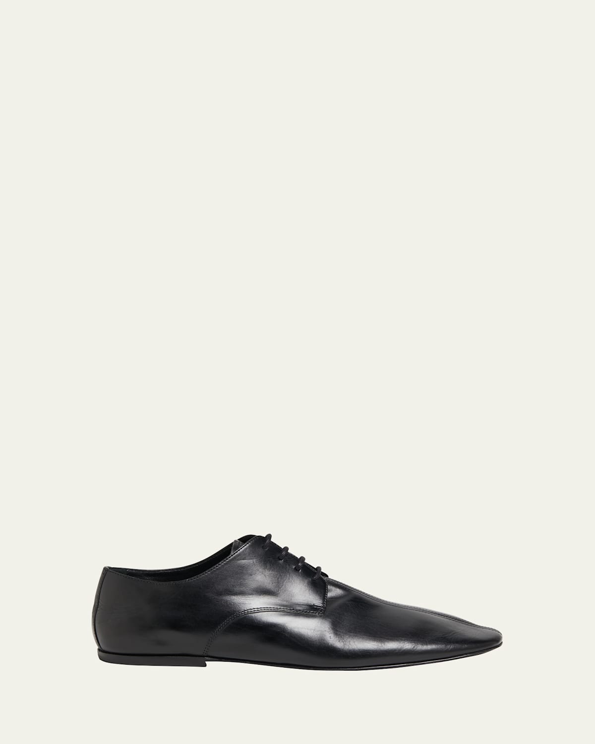 Dries Van Noten Shiny Leather Lace-up Shoe For Men In Black