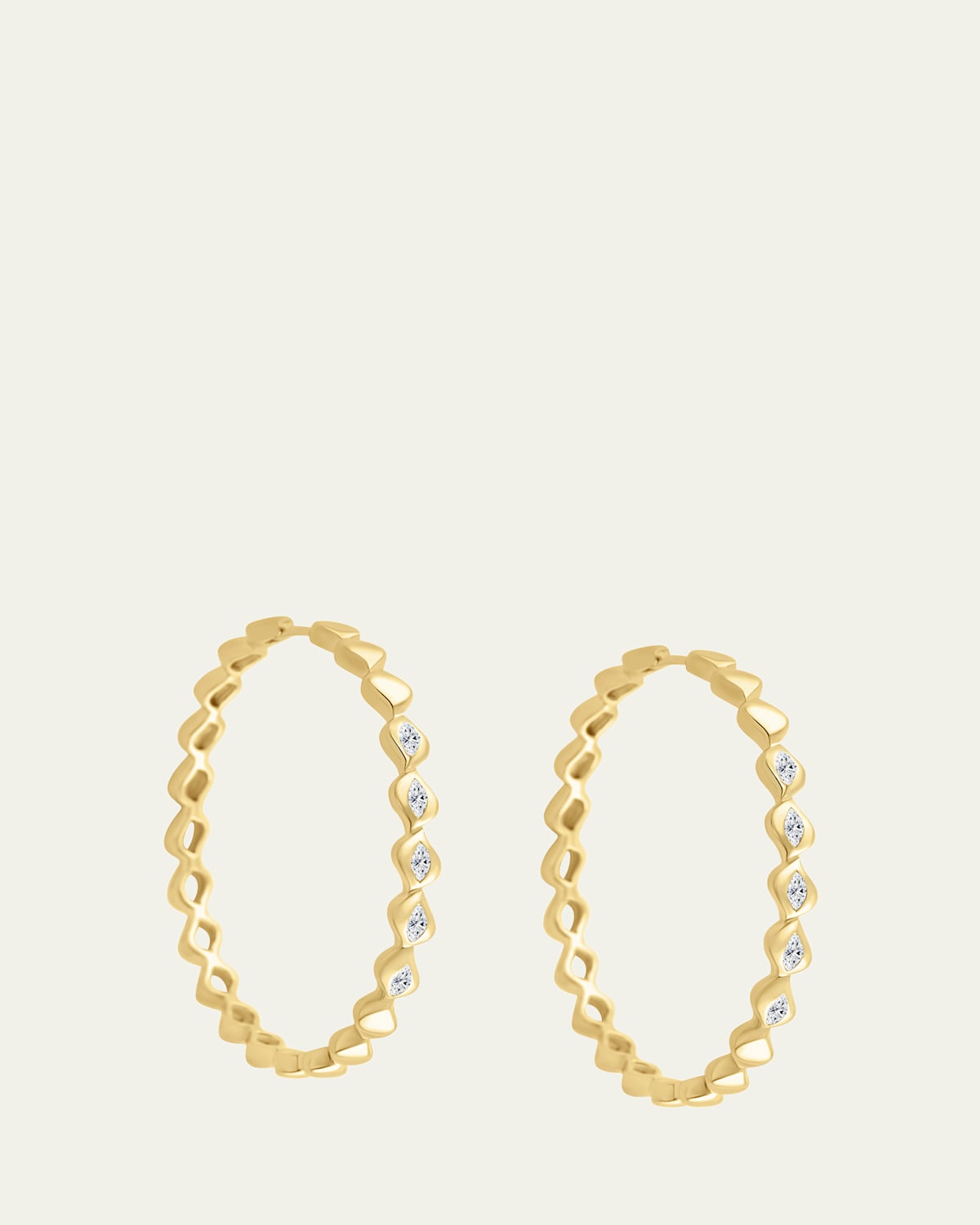 Harmony 18K Diamond Hoop Earrings