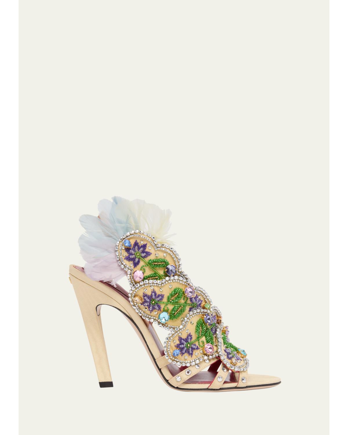 Dans Le Foyer Embellished Slingback Sandals