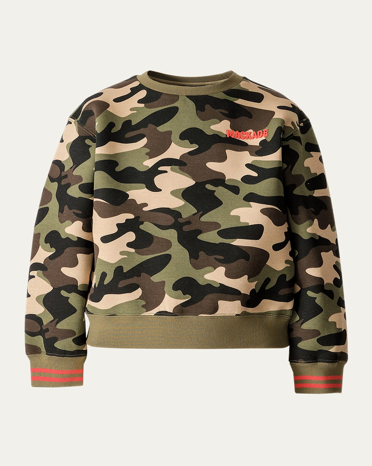 Mackage Kid's Sawyer Camo Crewneck Sweatshirt In Multi