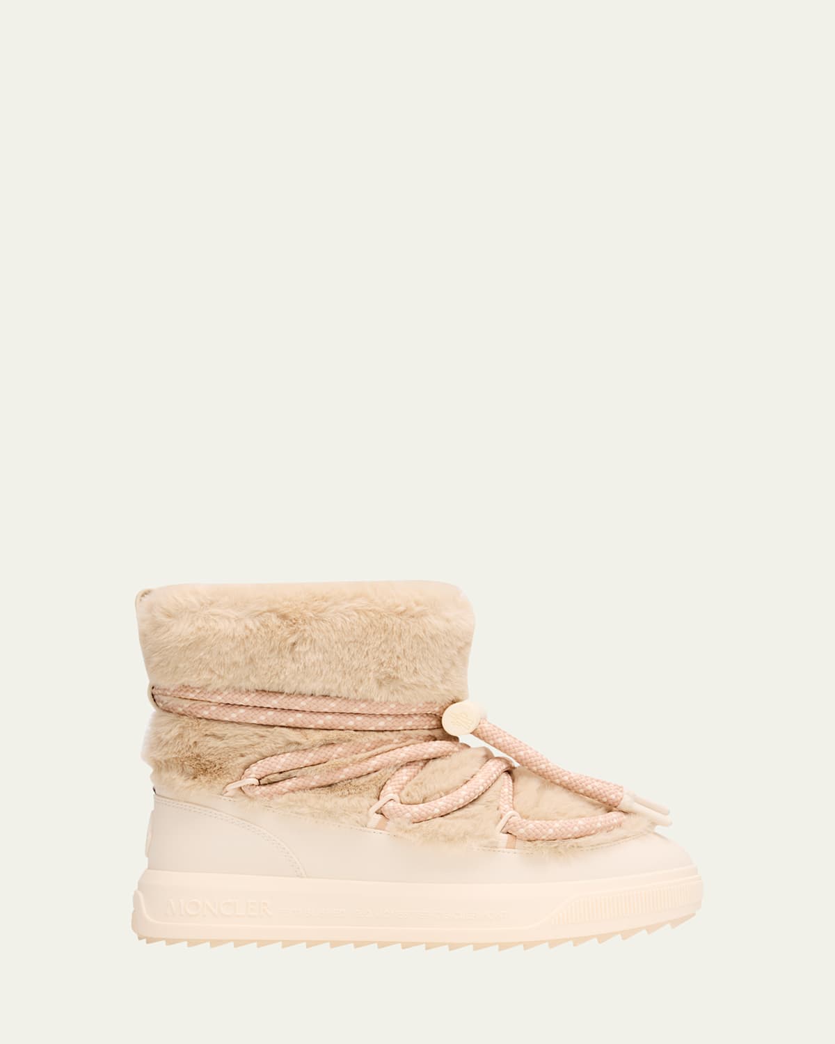 Moncler Teddy Altive Mid Snow Boots In Brown