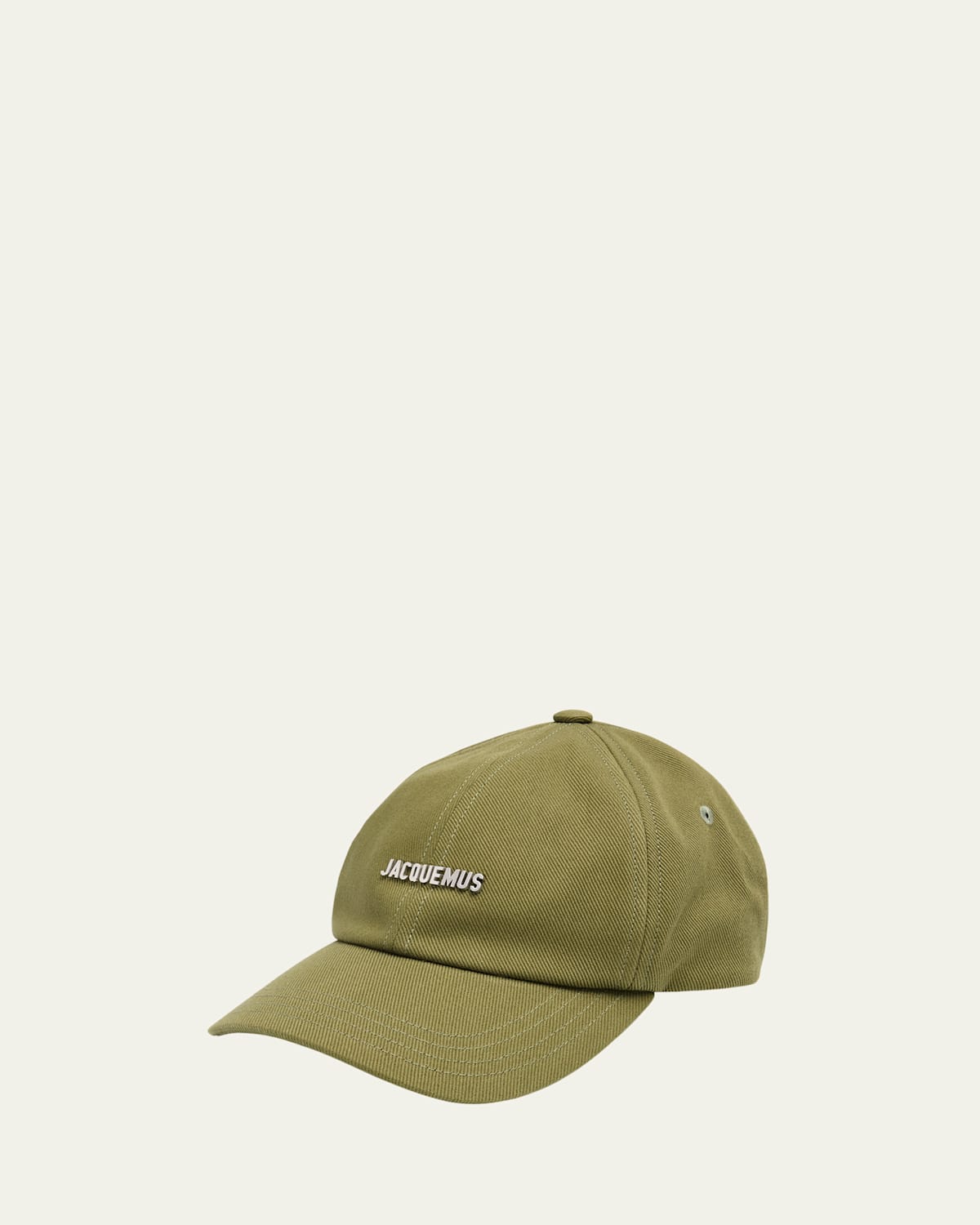 Jacquemus Men's Gadjo Canvas Metal-logo Baseball Cap In Brown