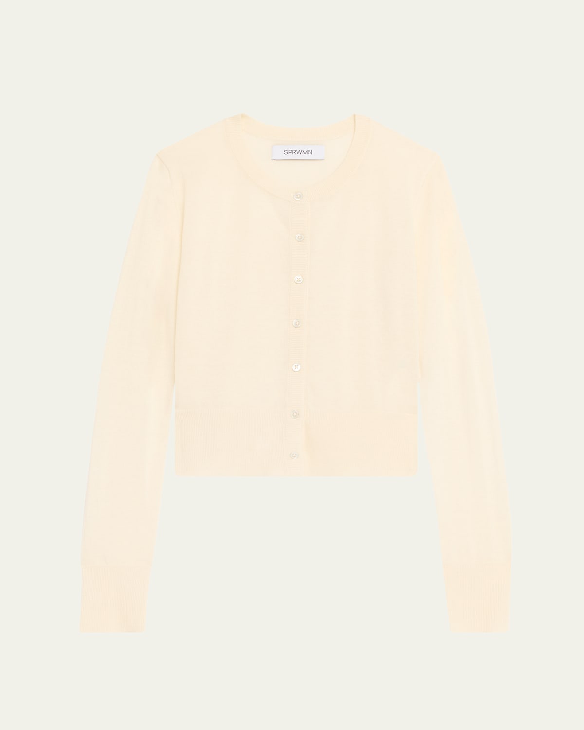 Sprwmn Cashmere Baby Cardigan In White