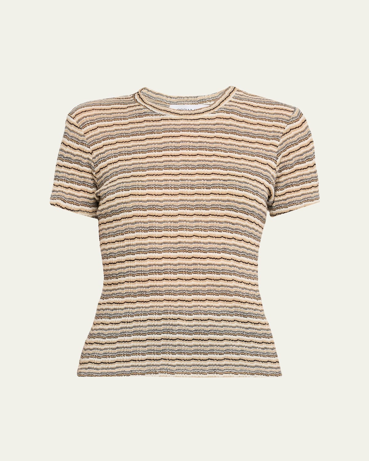 Sprwmn Multi-striped Crewneck Baby Tee