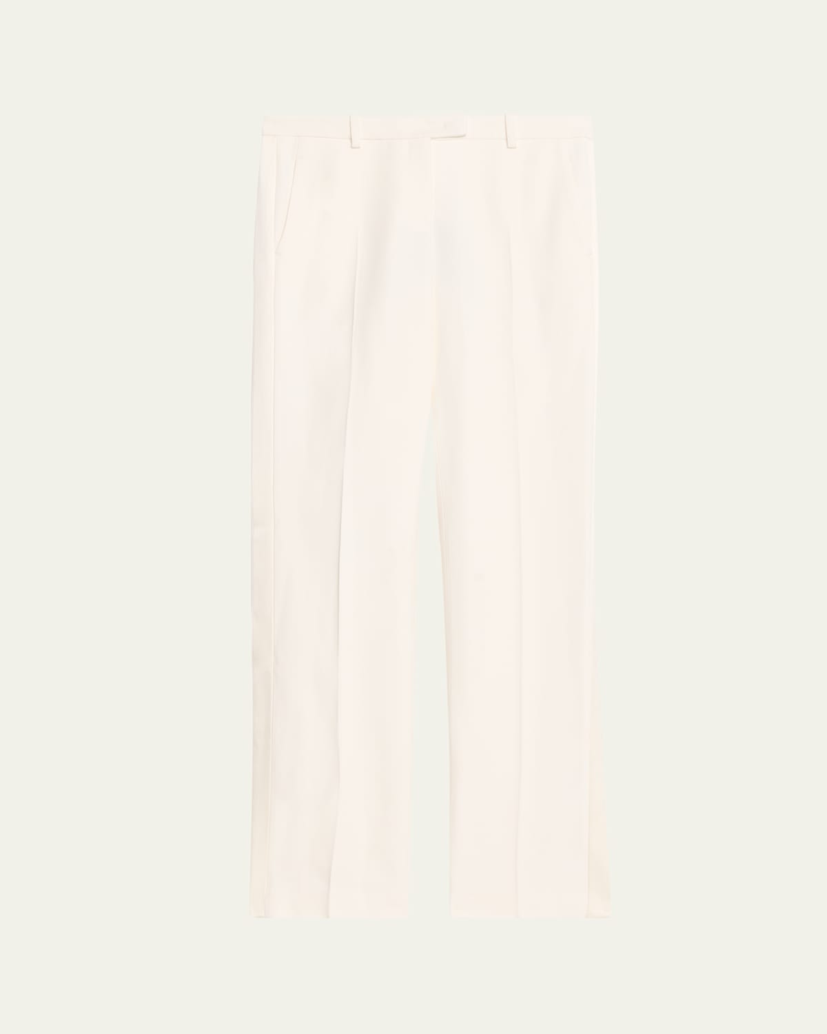 Michael Kors Wide-leg Tuxedo Trousers In White