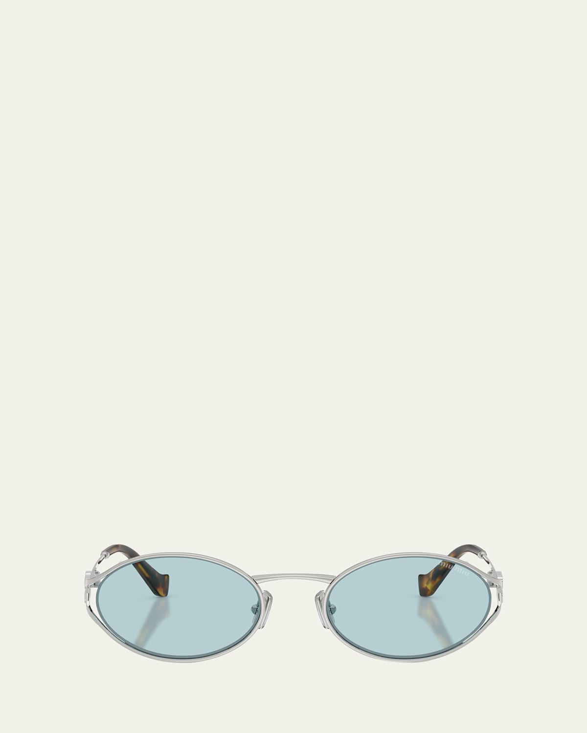 Miu Miu Mu 52ys Metal Oval Sunglasses
