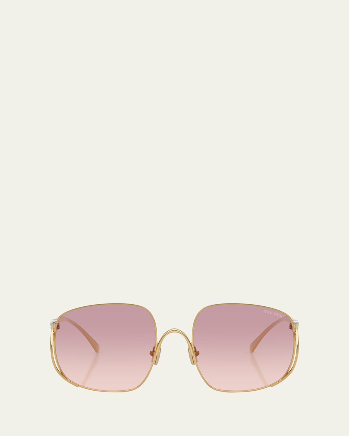 Miu Miu Mu A57s 57mm Gradient Square Sunglasses In Pink