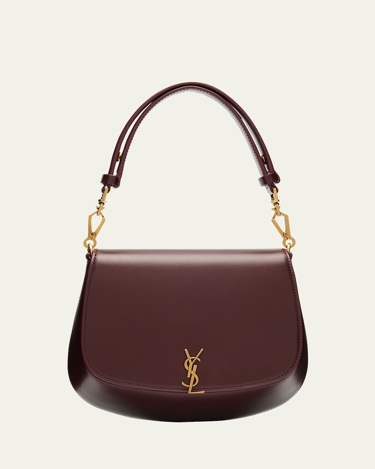 Saint Laurent Ysl Top-handle Bag In Smooth Leather In Orange