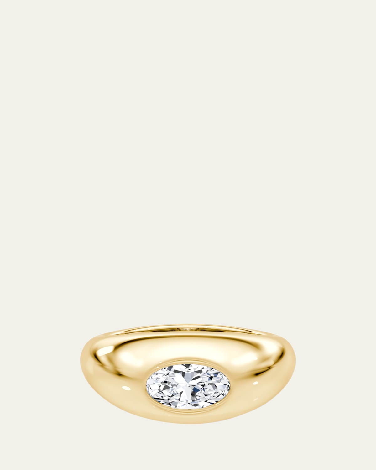 x Petra & Meehan Lab Grown Petite Oval Dome Band