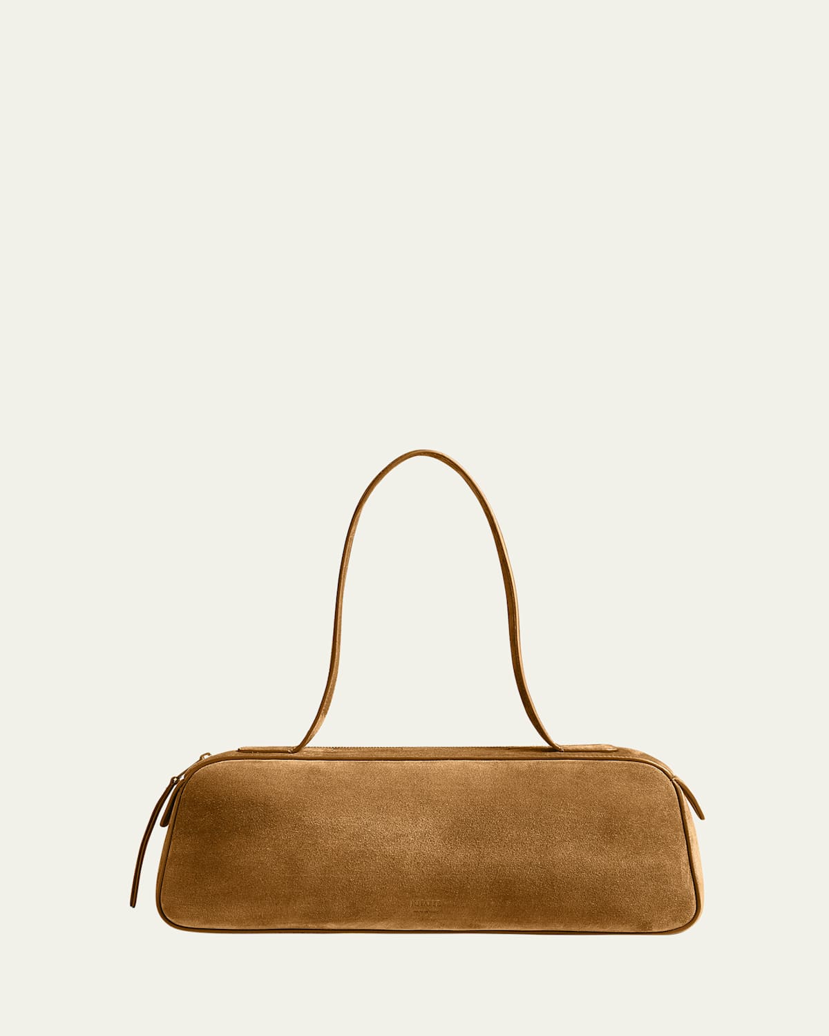 Khaite Simona Zip Suede Shoulder Bag In Brown