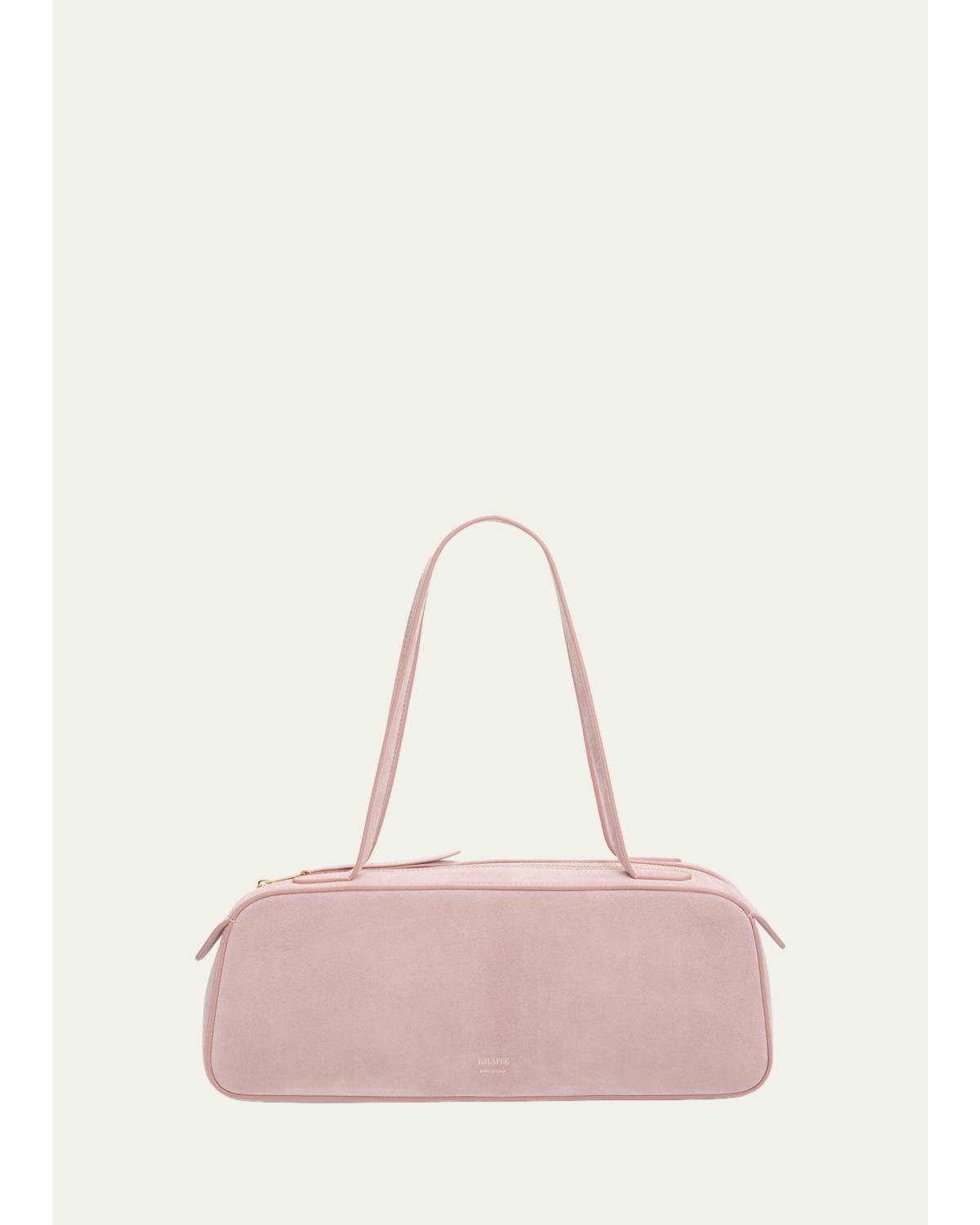 Simona Zip Suede Shoulder Bag