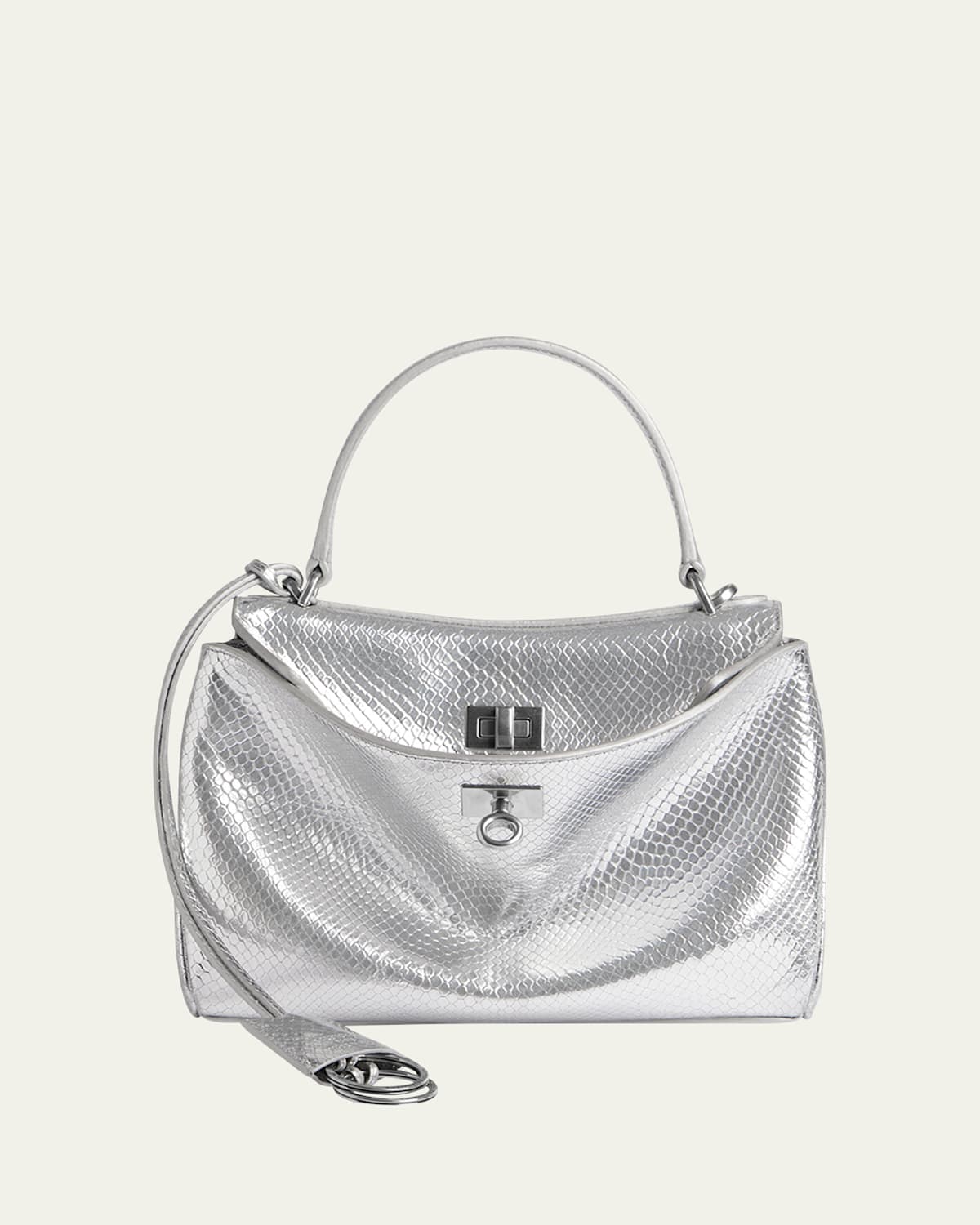 Rodeo Mini Python-Embossed Leather Crossbody Bag
