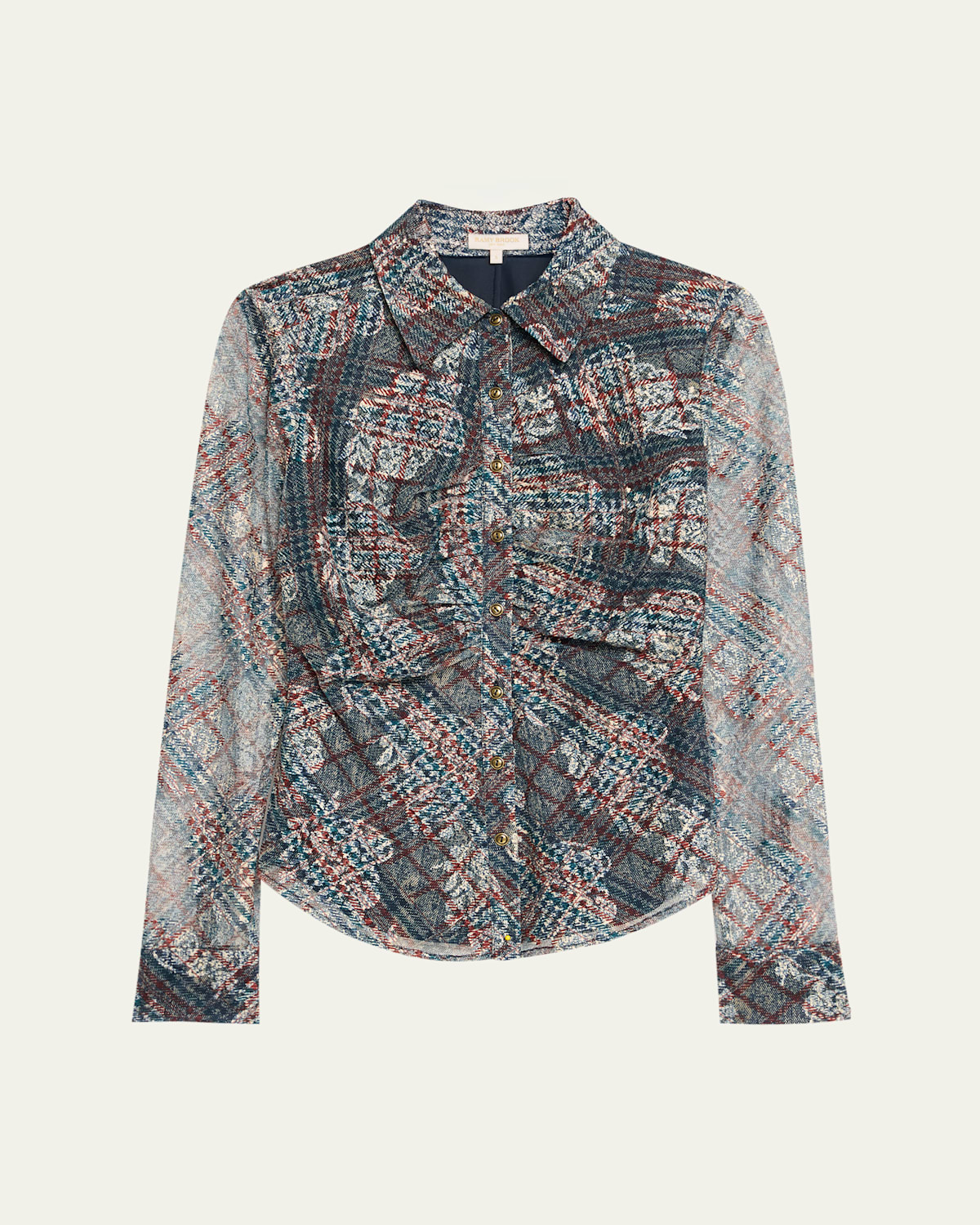 Ramy Brook Plaid Hamilton Button-front Blouse In Multi