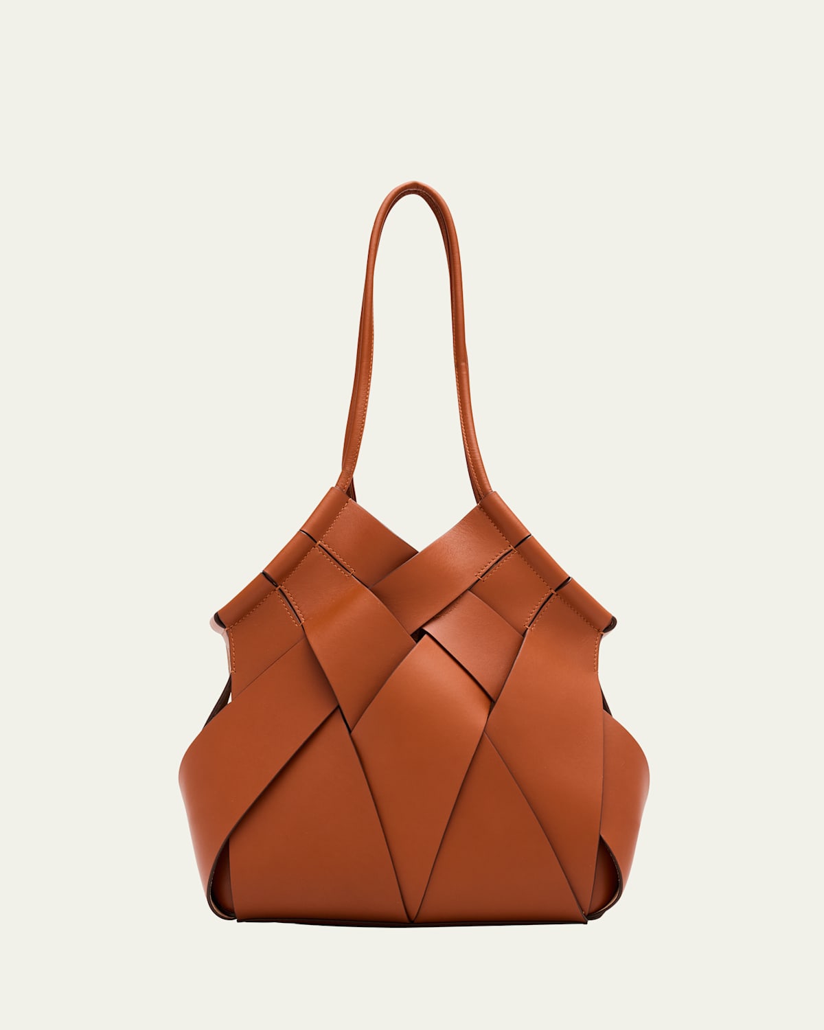 Ulla Johnson Charlotte Woven Leather Tote Bag In Brown