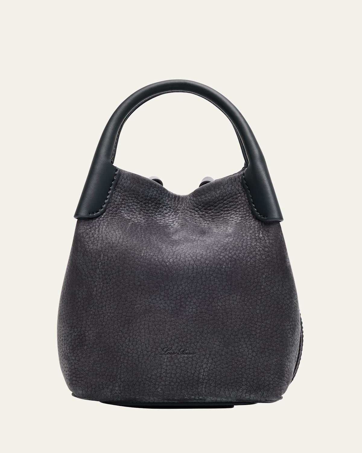 Loro Piana Bale Micro Grained Nubuck Shoulder Bag