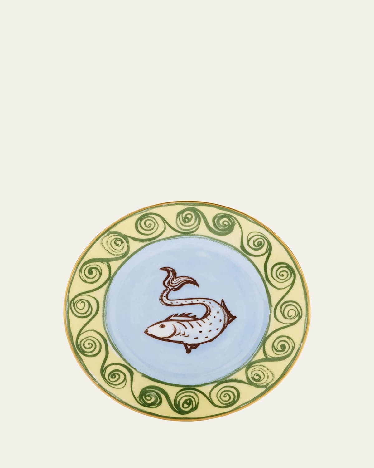 Ginori 1735 Il Viaggio Di Nettuno Flat Bread Plate In Multi