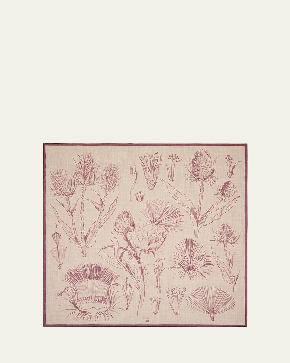 Loro Piana Cardo Melange Cashmere Foulard Scarf In Pink