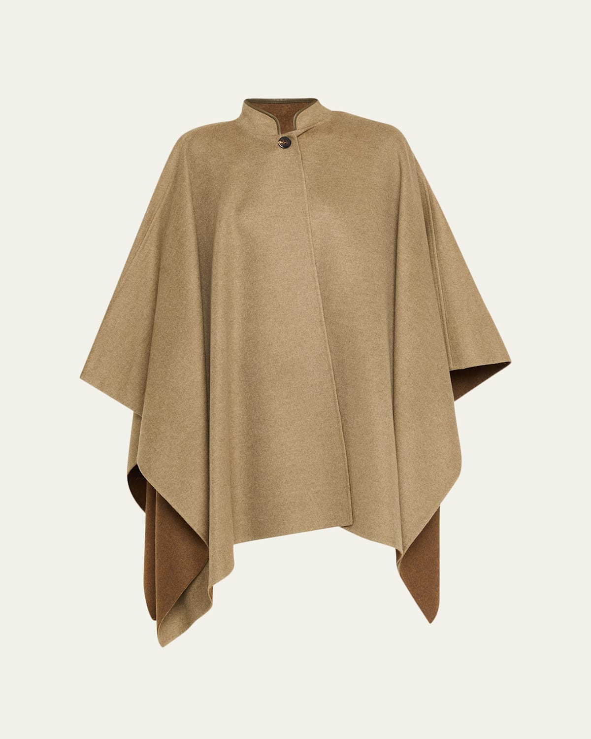 Loro Piana Double-face Cashmere Spagna Cape In Green