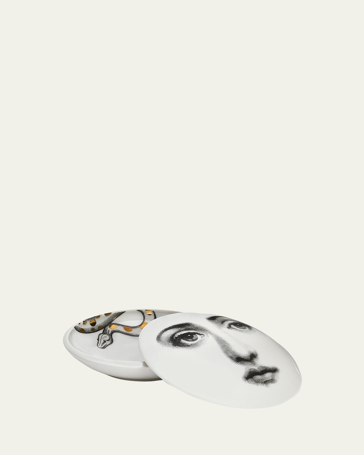 Fornasetti Tema E Variazioni No. 409 Round Box In Neutral