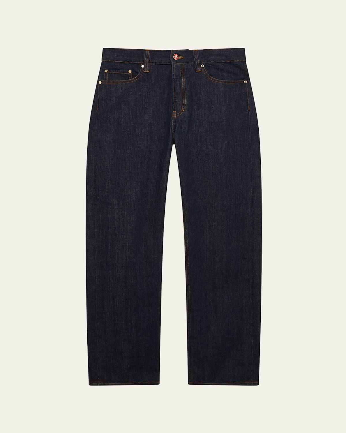 Casablanca Men's Laurel Straight-fit Selvedge Denim Jeans In Black