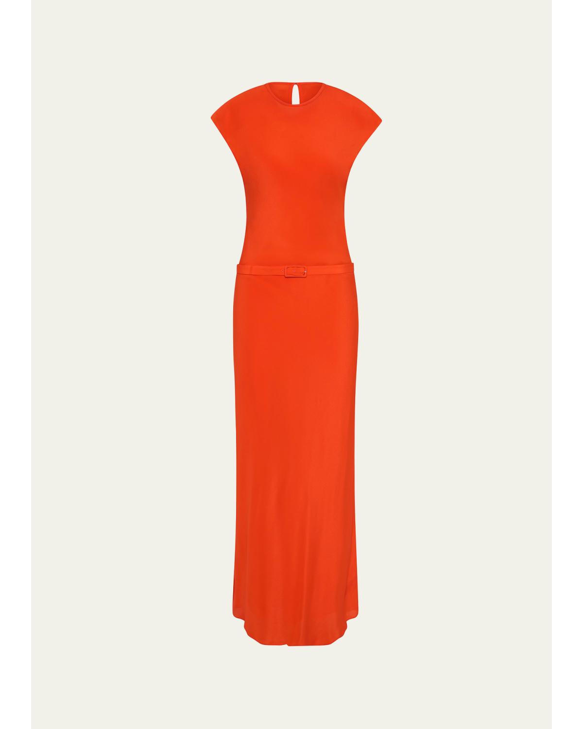 Fresca Belted Silk Dress