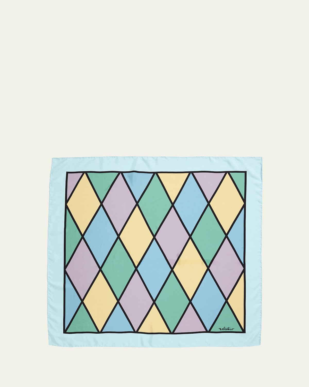 Valentino Rhombelle Printed Silk Scarf