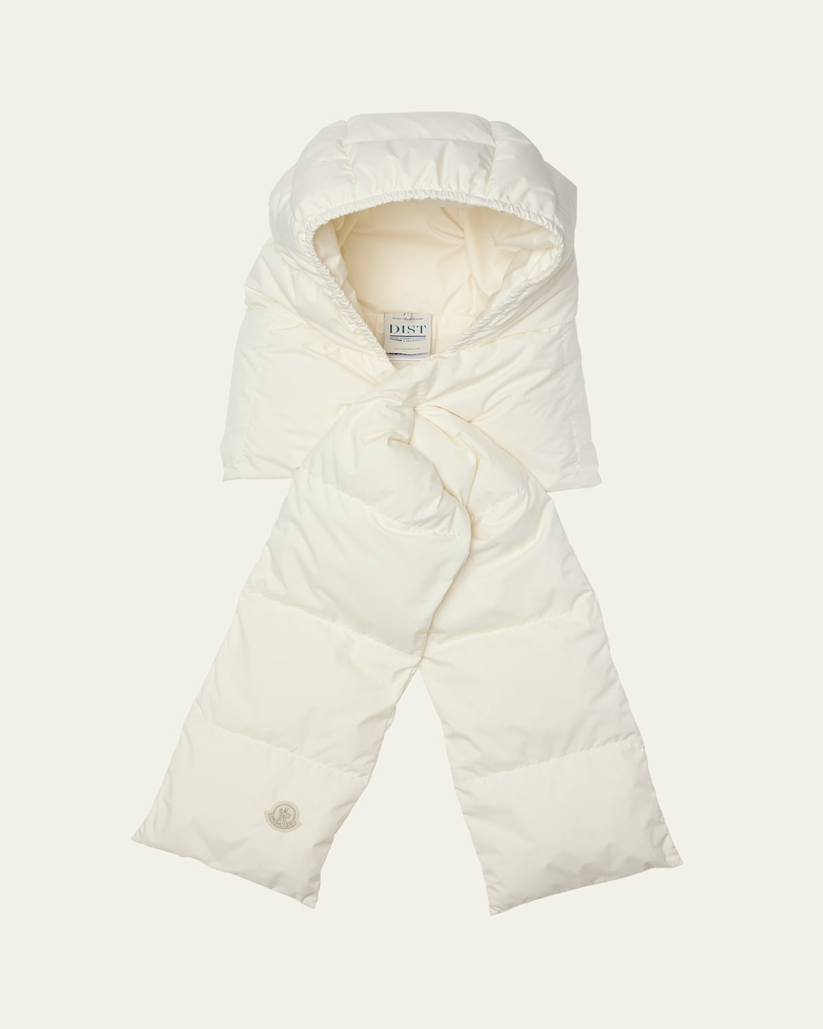 Moncler Hooded Down Scarf In Brown