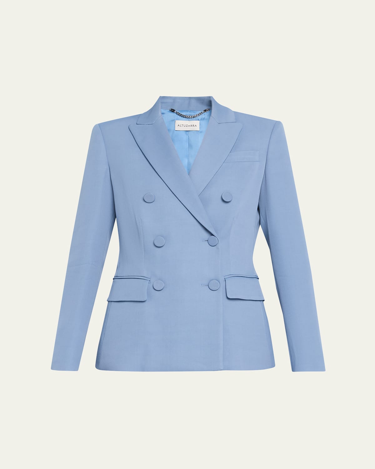 Altuzarra Indiana Double-breasted Blazer Jacket In Blue