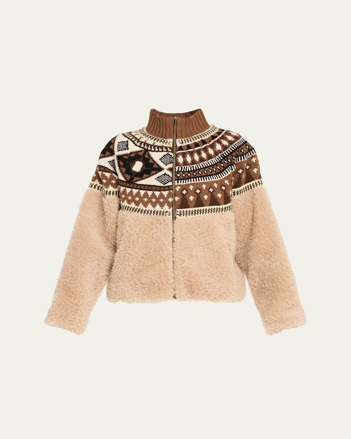 Sea Linea Fair Isle Combo Jacket In Multi