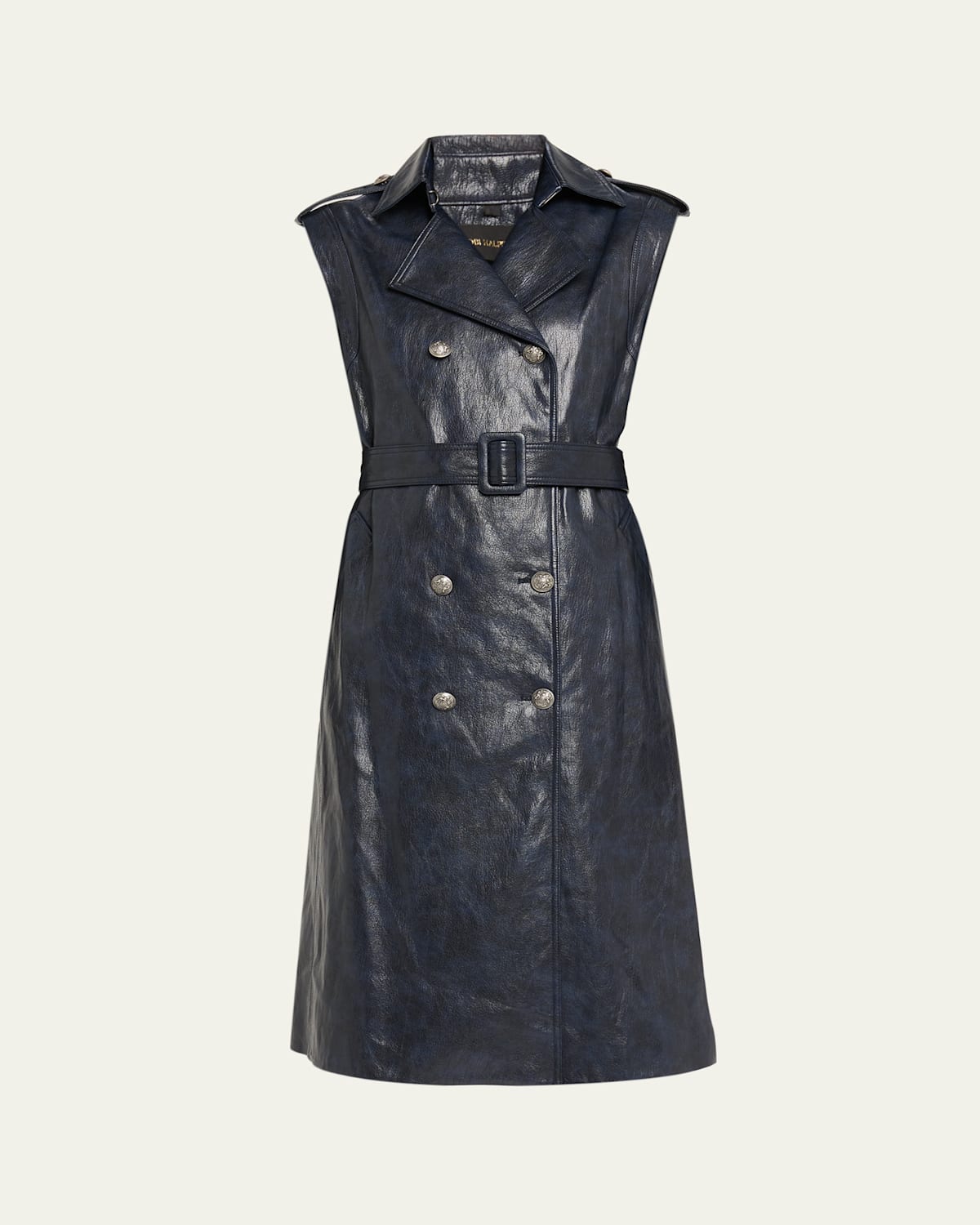 Kobi Halperin Val Double-breasted Midi Coat Dress In Blue