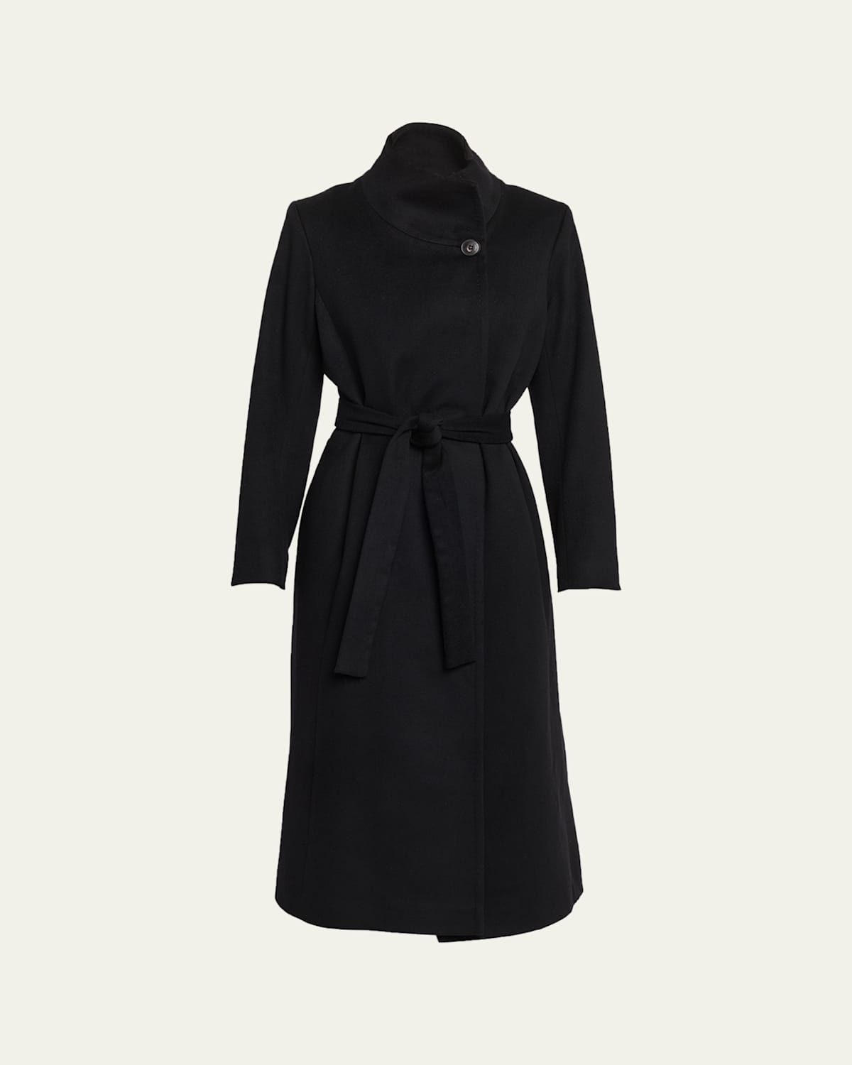 Fleurette Rhea Wool Maxi Coat In Black