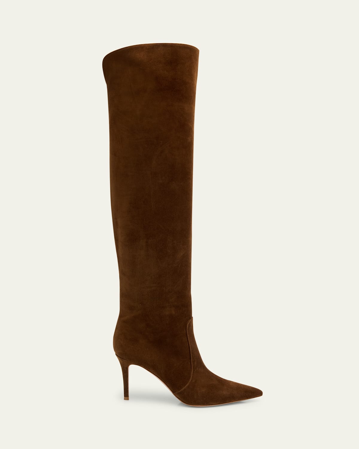 Gianvito Rossi Hansen Suede Pointed-toe Knee Boots In Multi