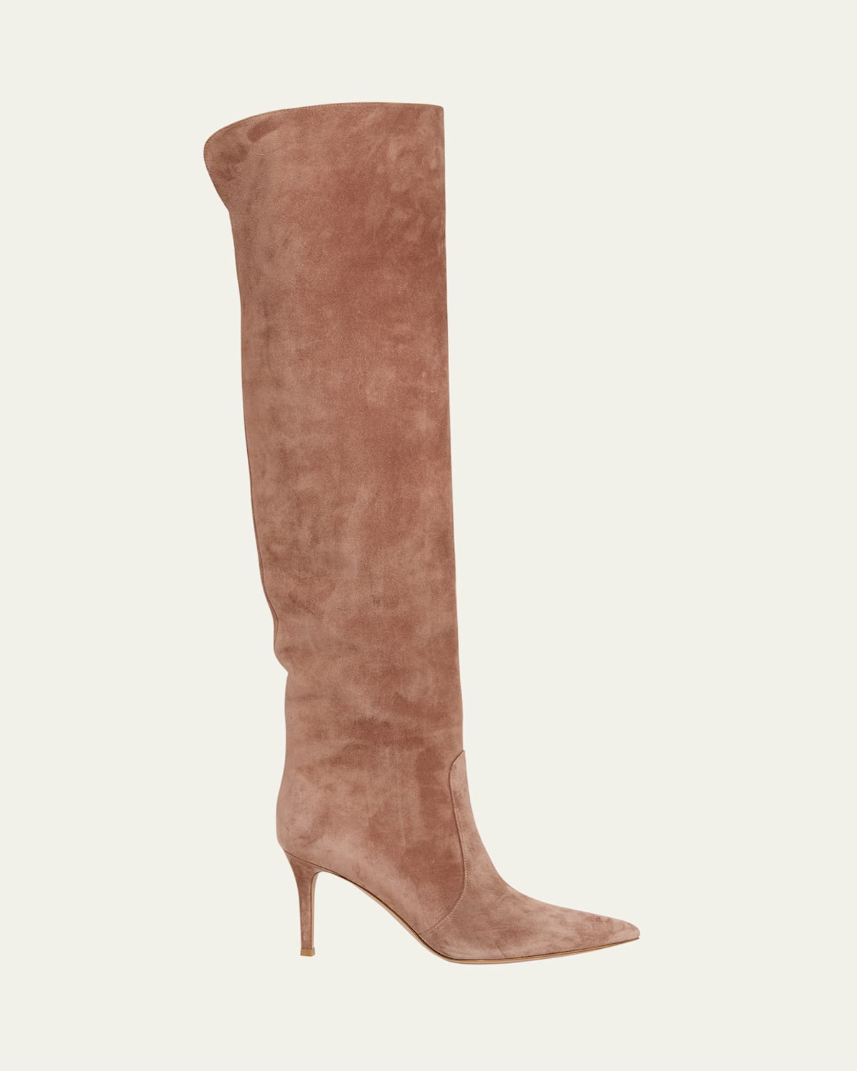 Gianvito Rossi Hansen Suede Pointed-toe Knee Boots In Multi