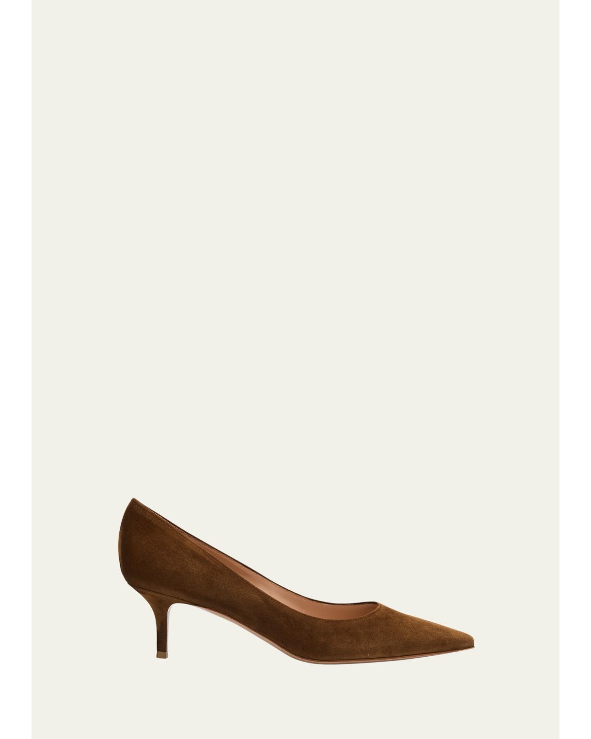 55mm Suede Pointed-Toe Pumps