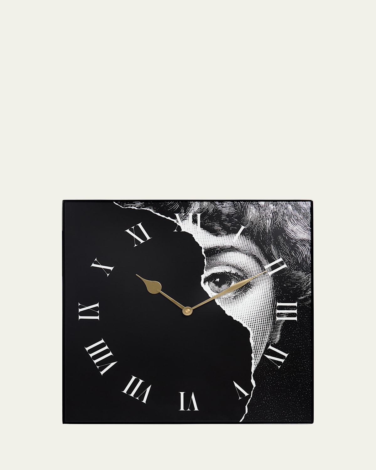 Fornasetti Tema E Variazioni N.145 Wall Clock In Black