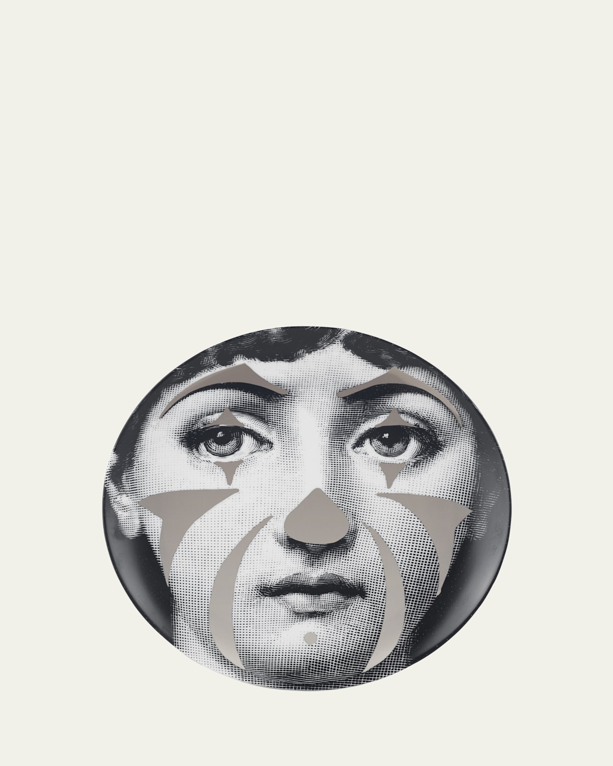 Fornasetti Tema e Variazioni n.122 Platinum Clown Face Wall Plate