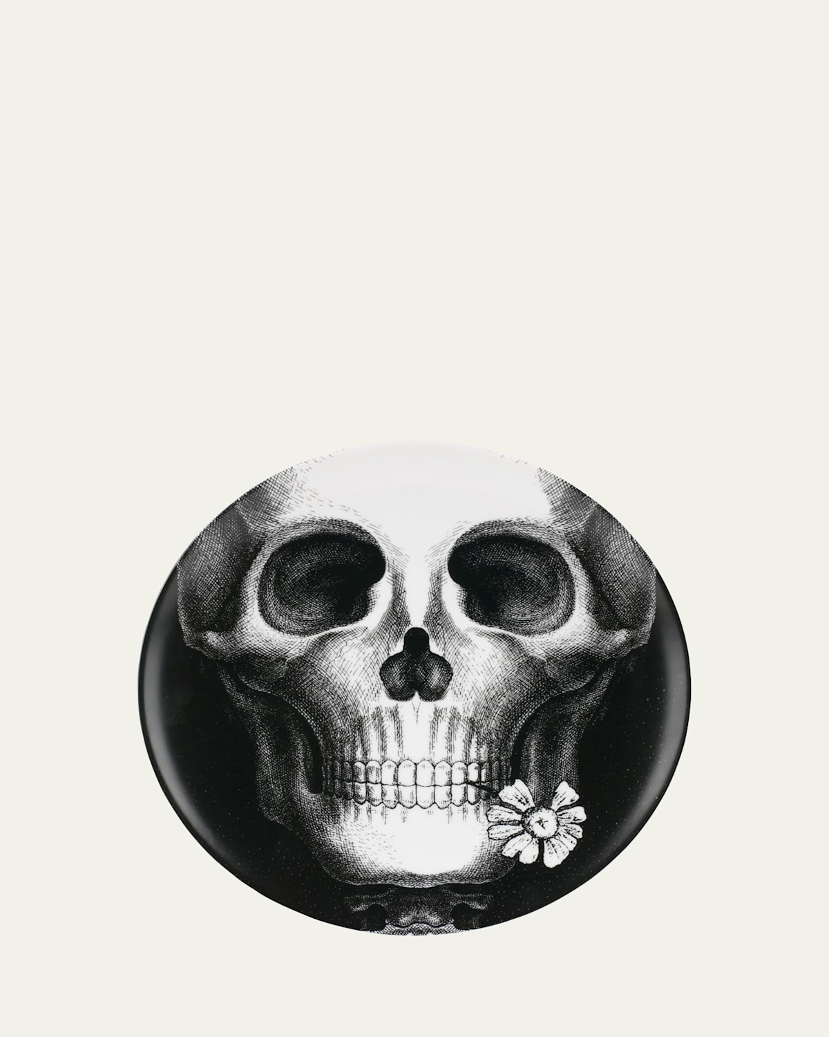 Fornasetti Tema e Variazioni n.365 Skull with Flower Wall Plate