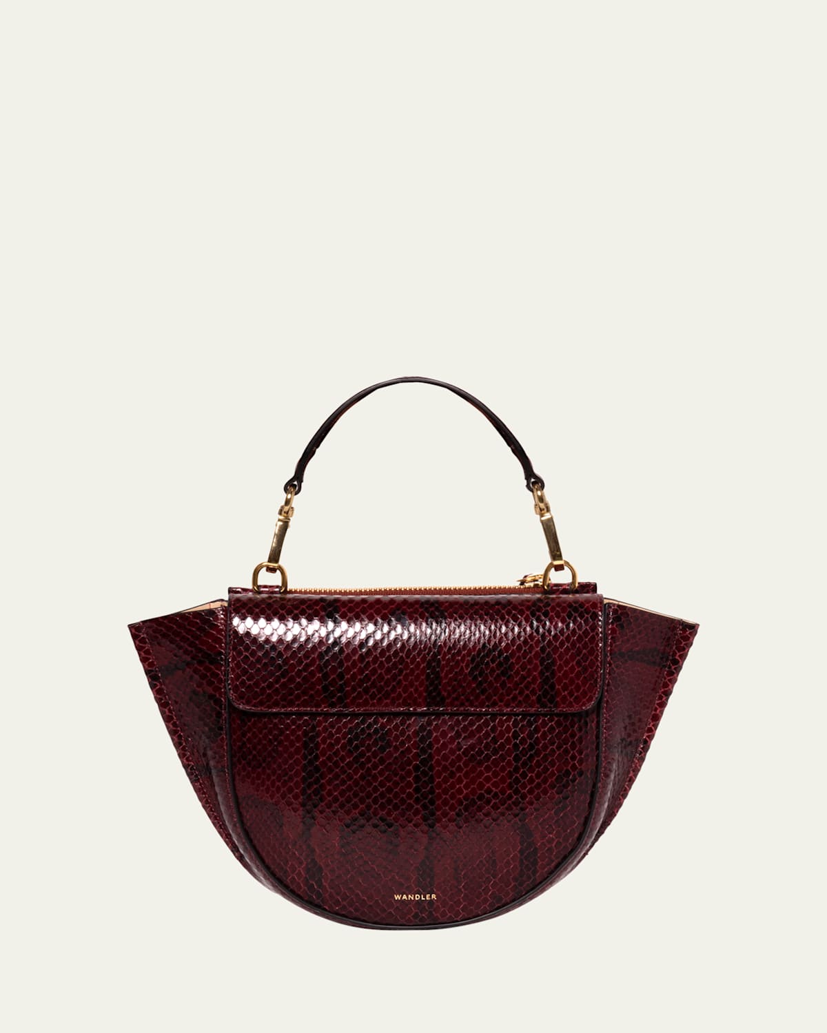 Wandler Hortensia Mini Python-embossed Leather Shoulder Bag
