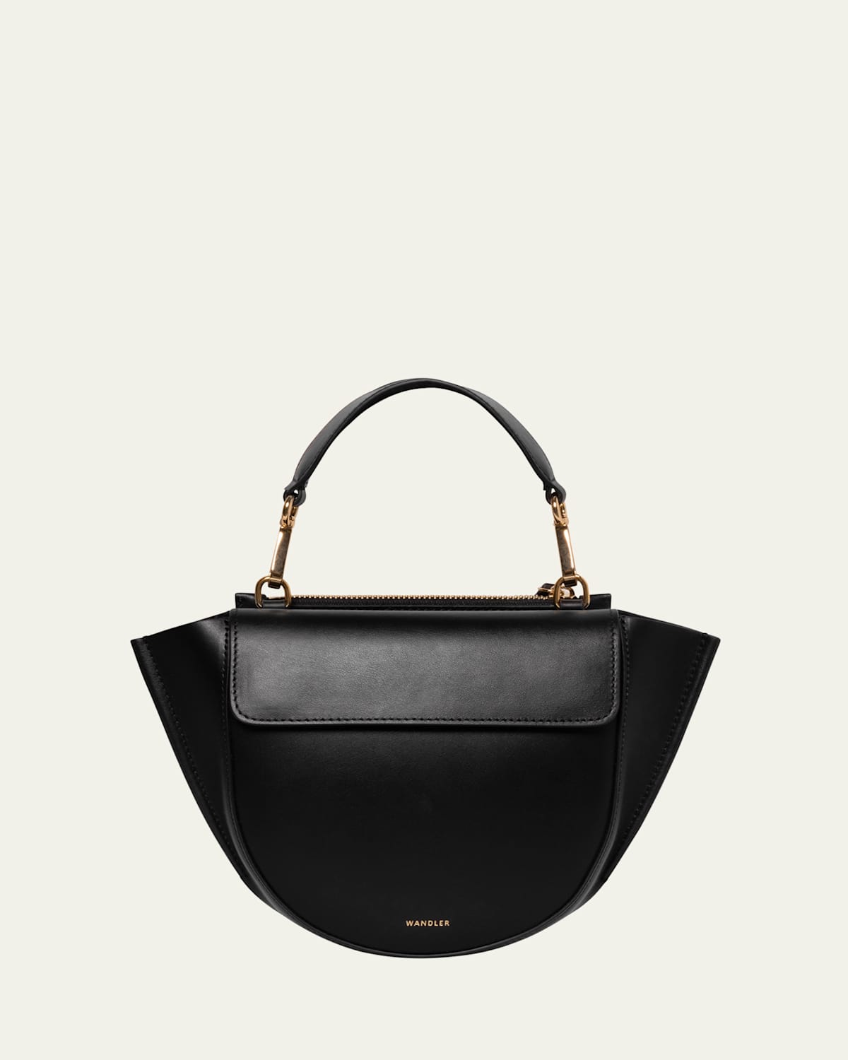 Wandler Hortensia Mini Smooth Leather Shoulder Bag In Black