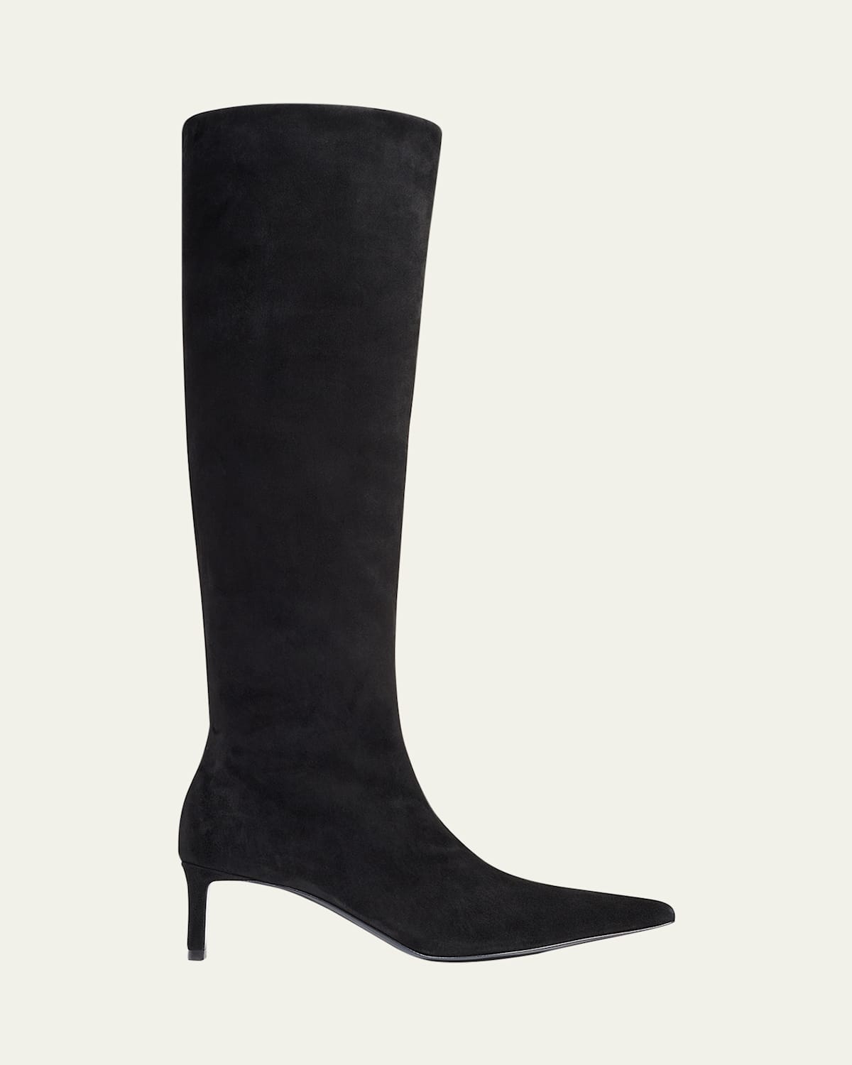 Khaite Ona Suede Knee-high Boots In Black