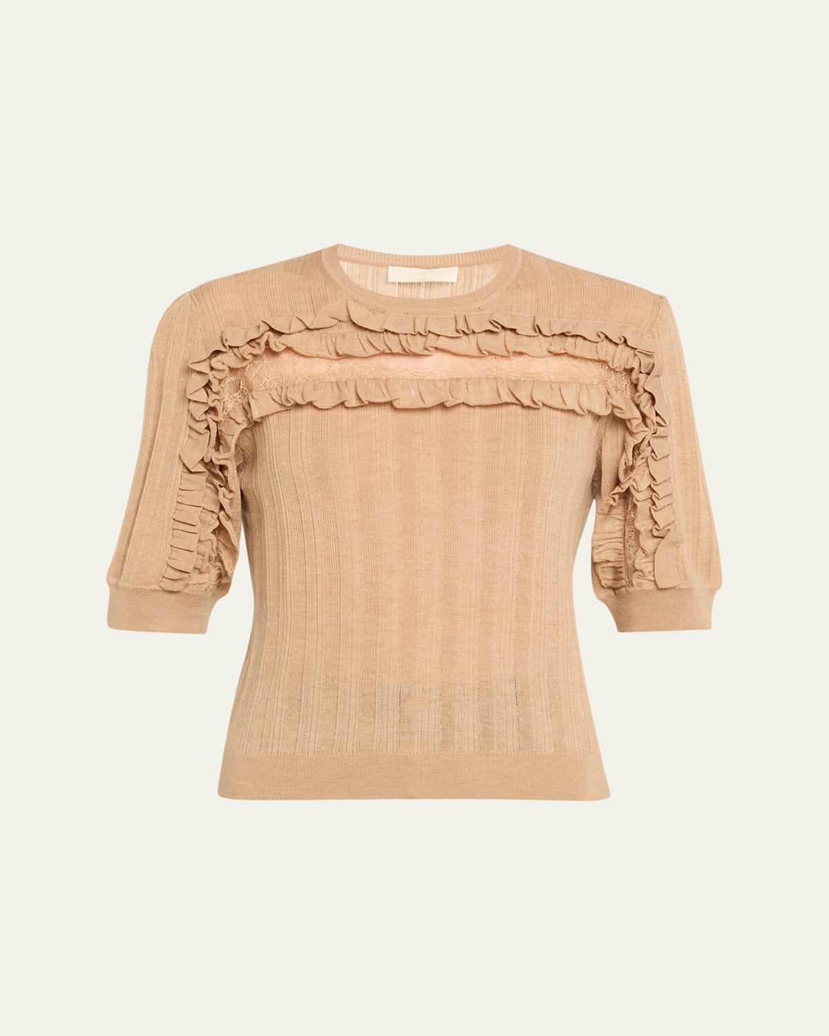 Ulla Johnson Salima Short-sleeve Knit Shirt