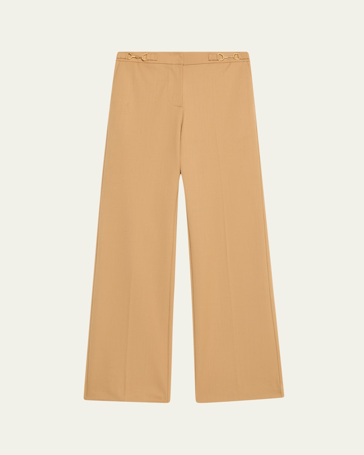 Ulla Johnson Quartier Mid-rise Pants With Chain Detail In Neutral