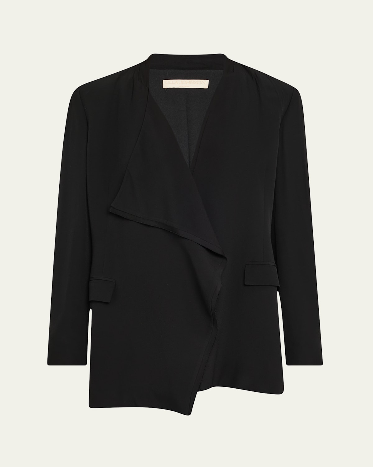 Ulla Johnson Elea Draped Front Jacket In Black