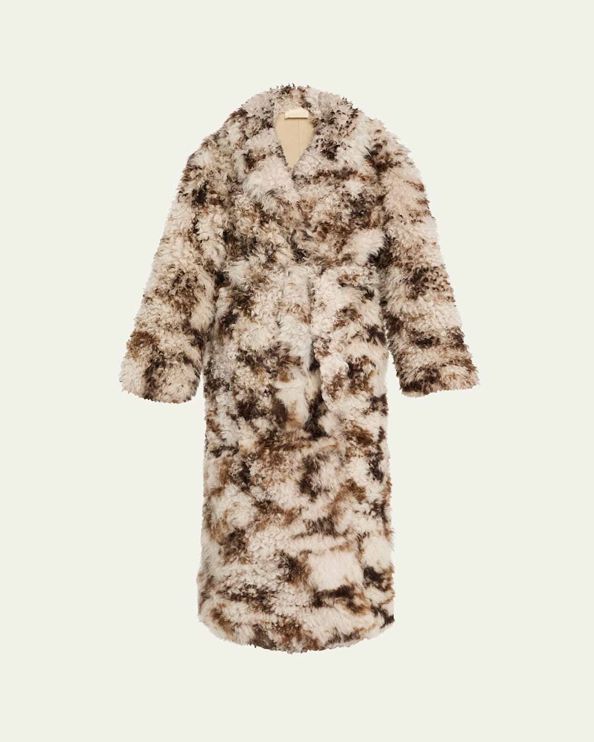 Ulla Johnson Ceryse Long Shearling Coat In Brown