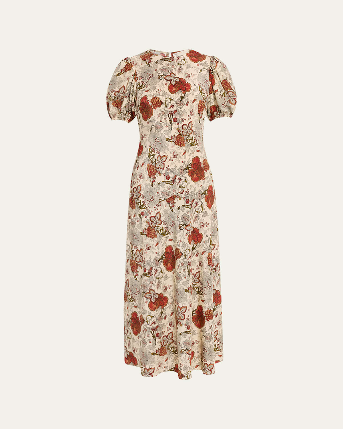 Ulla Johnson Ines Puff Sleeve Midi Dress In Winter Garden